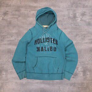 Vintage VTG Y2K 2000's 00's Hollister Waffle Lined Hoodie Mall Core Teal Hoodie